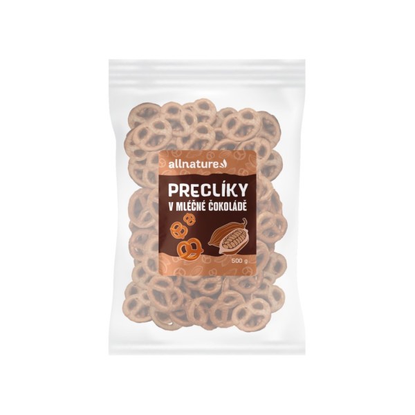 ALLNATURE Preclíky v mléčné čokoládě - 500 g