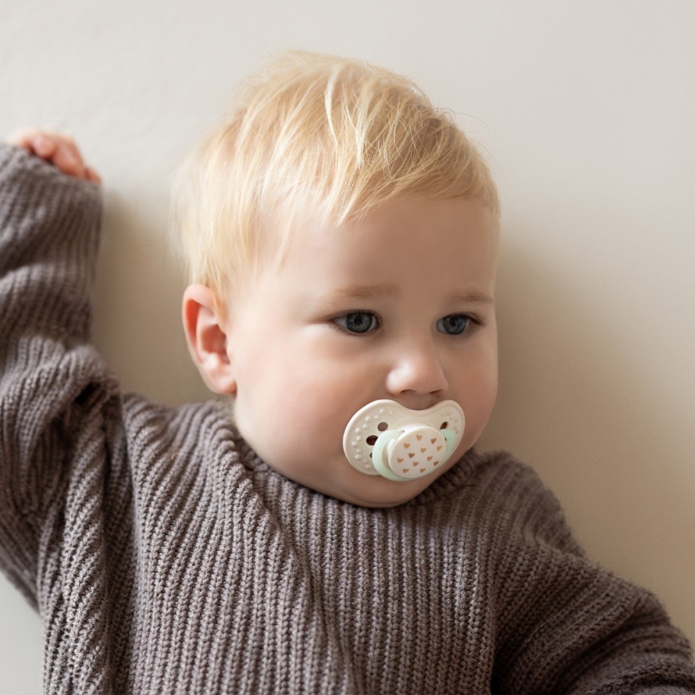 LOVI Dudlík svítící silikonový dynamický TEDDY LOVE  18m+ 2ks