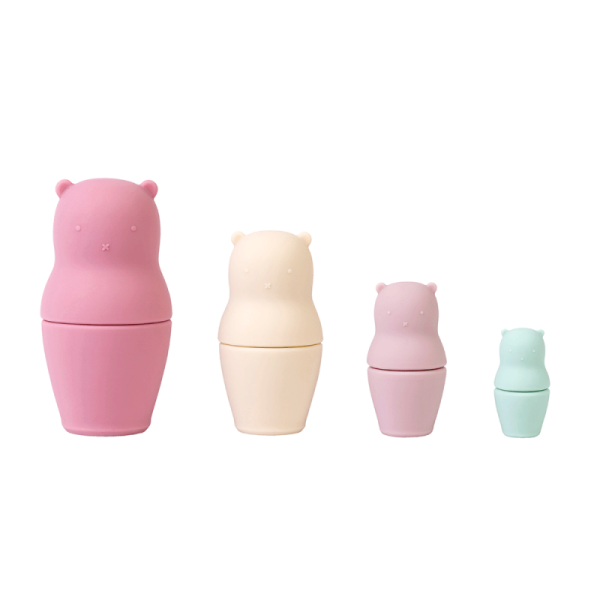 SARO BABY Didaktická silikonová Matrjoška - Blossom