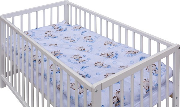 SCARLETT Dětská postýlka s kompletní výbavou Scarlett Fiki 120 x 60 cm - modrá