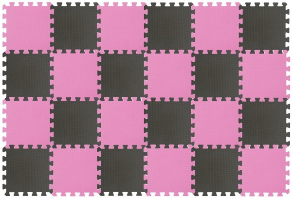 RIALTO BABY Hrací podložka puzzle 180x120cm - Pink Gray 180x120cm
