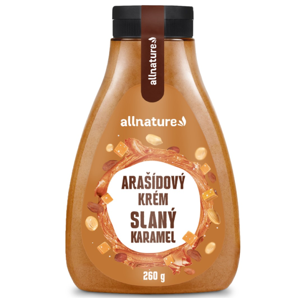 ALLNATURE Arašídový krém - slaný karamel - 260 g