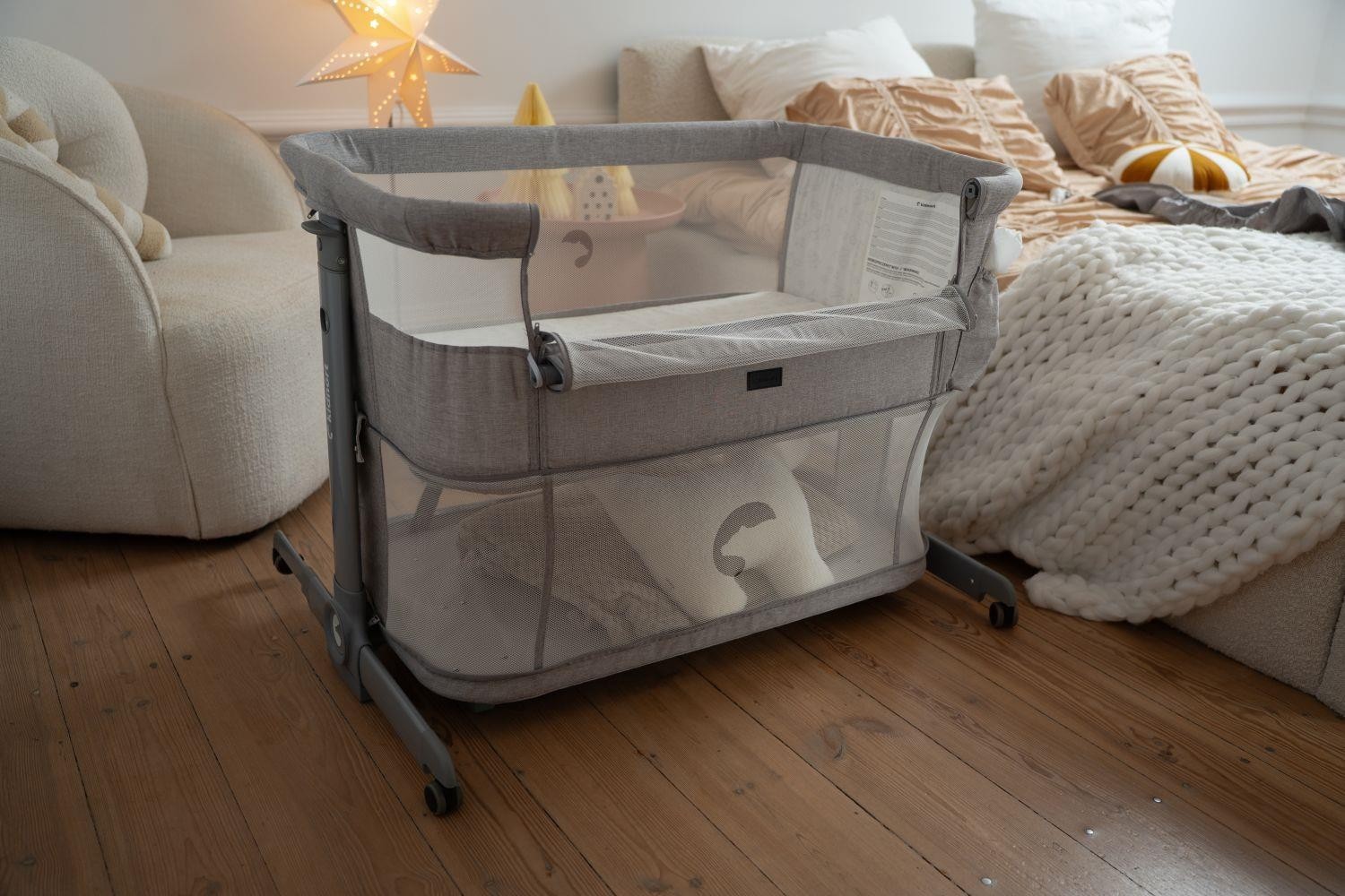 KIDNORT Postýlka Snäckskal