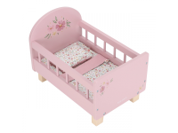 LITTLE DUTCH Postýlka pro panenky dřevěná s peřinkou Pink