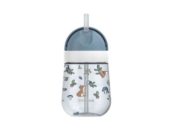 LITTLE DUTCH Hrnek s brčkem 300 ml 9m+ - Forest Friends