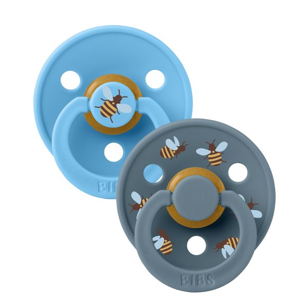 BIBS STUDIO Colour Bumblebee dudlíky kaučuk 2ks – vel. 2 - Breeze Mix
