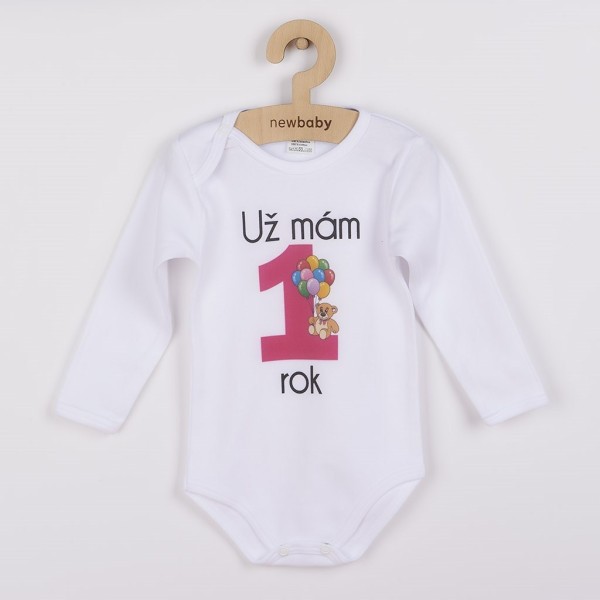 NEW BABY Body s potiskem Už mám 1 rok