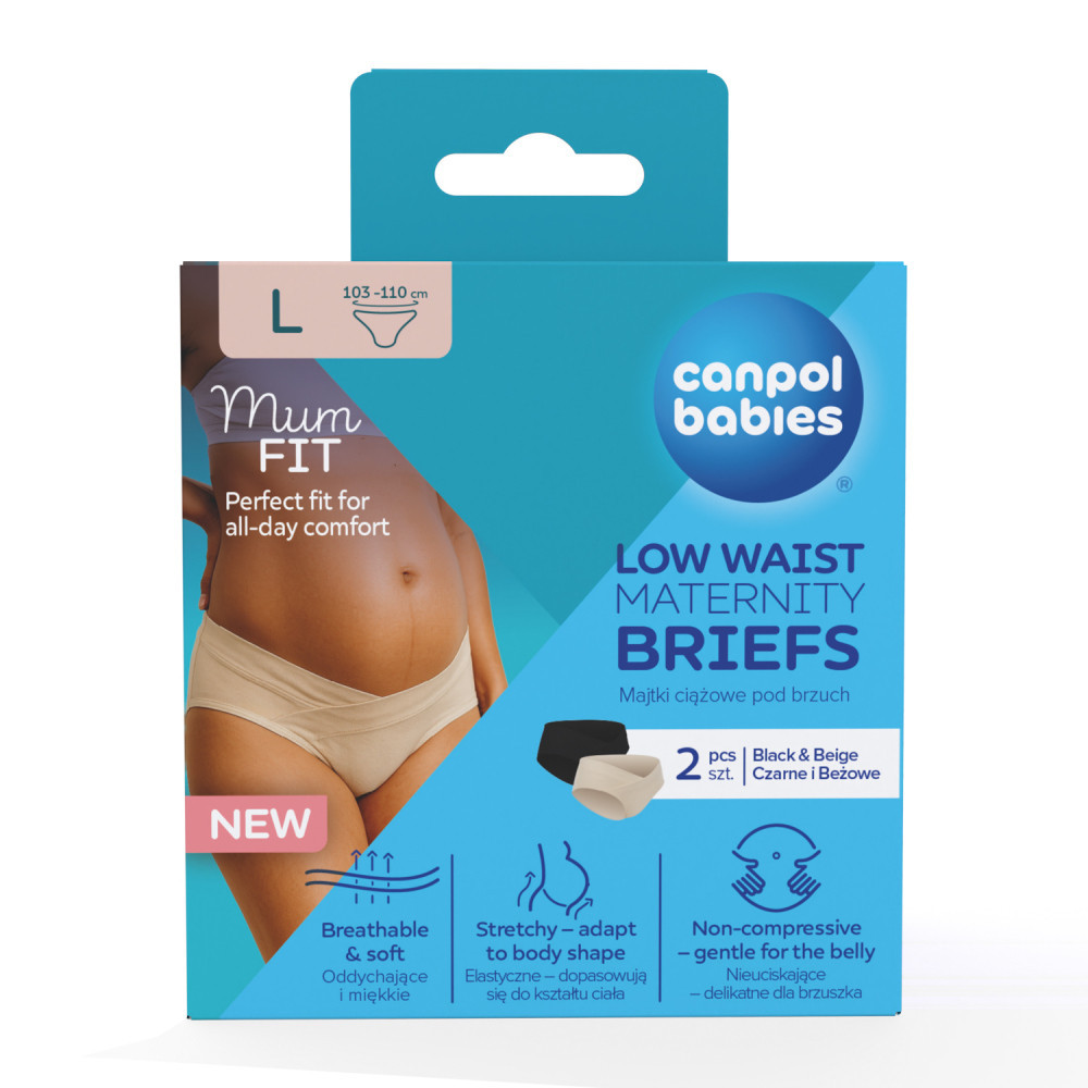 CANPOL BABIES Těhotenské kalhotky s nízkým pasem MumFIT 2ks