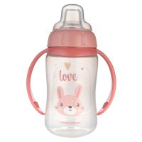 CANPOL BABIES Hrneček tréninkový CUTE ANIMALS se silikonovým pítkem 320ml