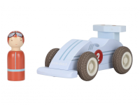 LITTLE DUTCH Závodní autíčka na setrvačník dřevěná