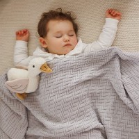 BABYONO Deka z organické bavlny pletená 75 x 100 cm 0m+