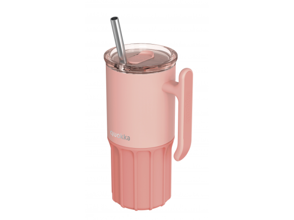 QUOKKA Nerezový termohrnek s brčkem Umi 720 ml - Peachy Pink 720 ml