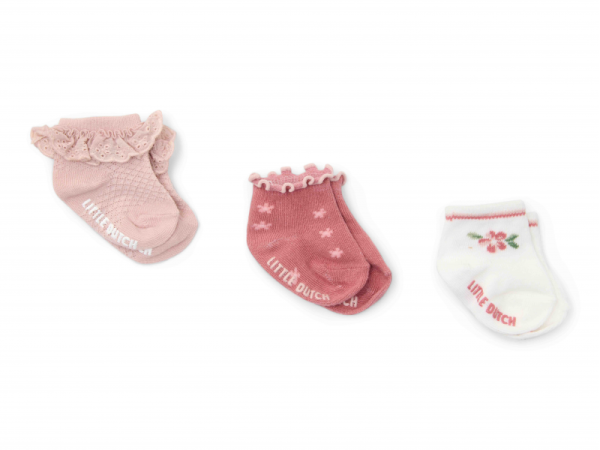 LITTLE DUTCH Ponožky Multicolor 3 ks Fairy Garden - vel. 44/56