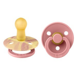 Bibs Colour vel.1 z přírodního kaučuku 2ks - morning-sunset-tie-dye-dusty-pink