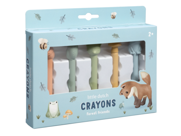 LITTLE DUTCH Voskovky 5 ks - Forest Friends