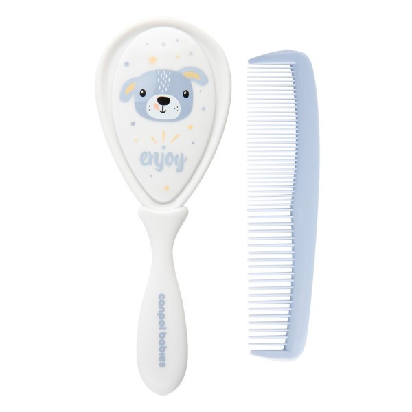 CANPOL BABIES Hřeben a kartáč CUTE ANIMALS - modrý