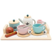 BABY MIX Dětský dřevěný čajový set Montessori