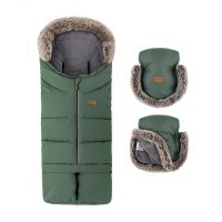 PETITE&MARS Set zimní fusak Arctic 4v1 + rukavice na kočárek Furry