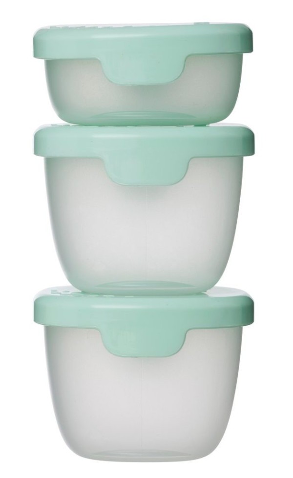 B.BOX Sada krabiček Snack tubs 3ks - zelené