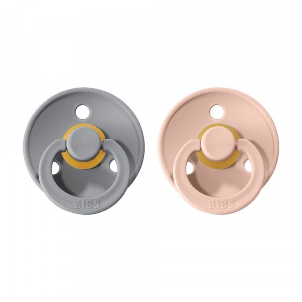 Bibs Colour vel.1 z přírodního kaučuku 2ks - Cloud & Blush