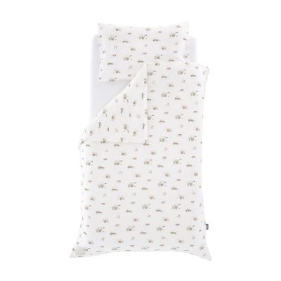 TRÄUMELAND povlečení 100/135 + 40/60 Kuschelhase - Little Farm Grün