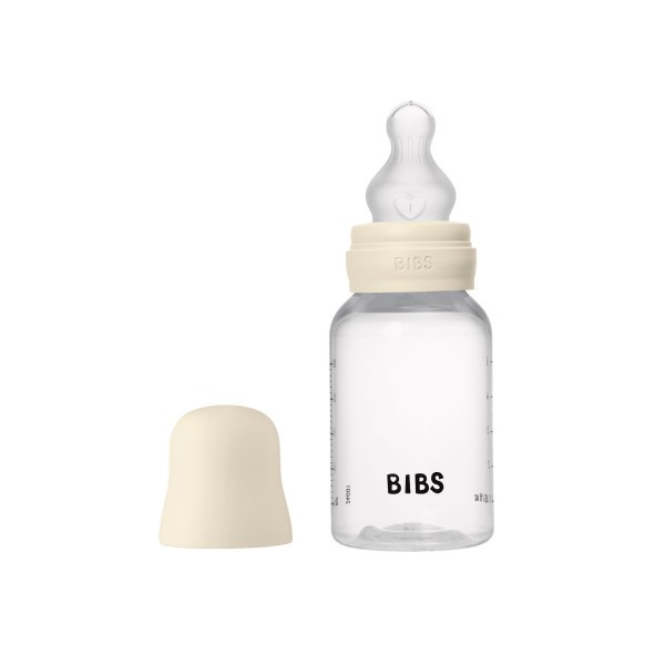 BIBS antikoliková lahev se silikonovou savičkou 150ml - Ivory