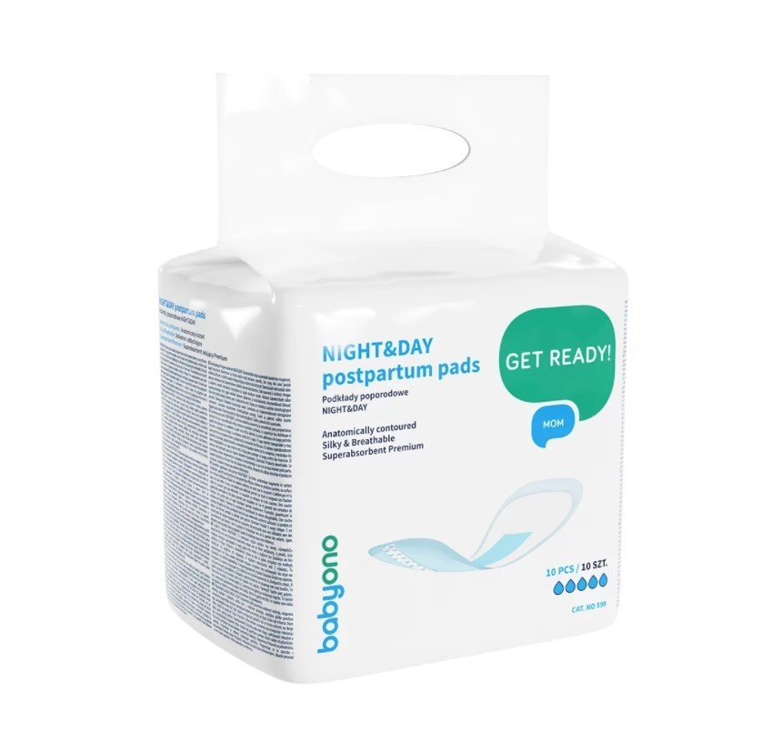 BABYONO Poporodní vložky Night&Day 10ks - 10 ks