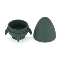 PETITE&MARS Hračka silikonová do vody s kartáčkem Splashy Rocket 6m+