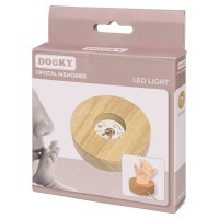 DOOKY Dřevěný stojánek s LED osvětlením
