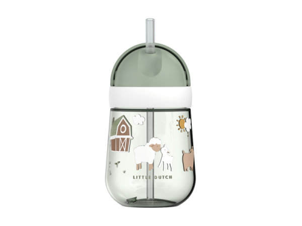 LITTLE DUTCH Hrnek s brčkem 300 ml 9m+ - Farma