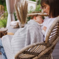 BABYONO Deka z organické bavlny pletená 75 x 100 cm 0m+