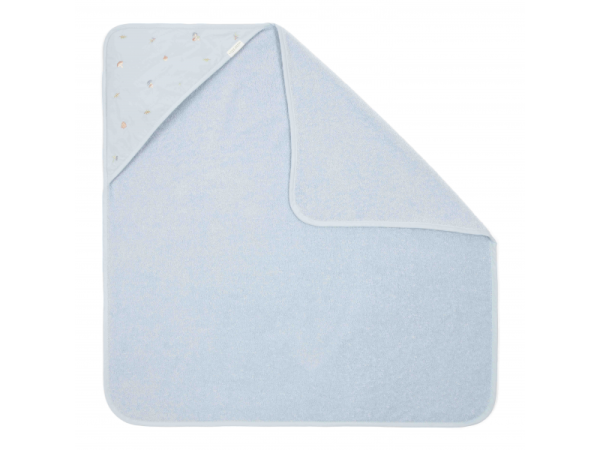 LITTLE DUTCH Osuška s kapucí 100x100 cm - Forest Friends Blue