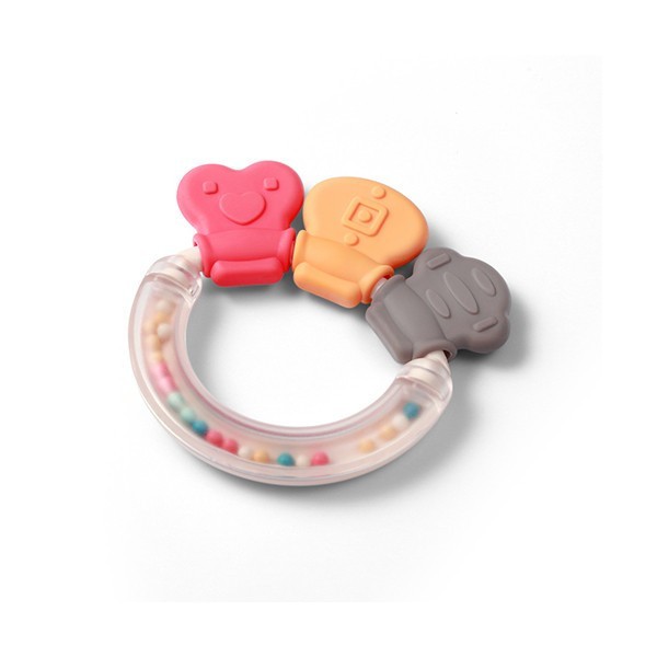 BABYONO Chrastítko s kousátkem 3m+ Shapes - Shapes