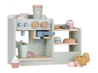 LITTLE DUTCH Kávovar dřevěný velký s příslušenstvím Coffee House