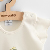 NEW BABY Kojenecké šaty z organické bavlny s krátkým rukávem Olivy