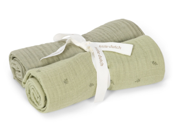 LITTLE DUTCH Pleny 70x70cm Pure -  Sage