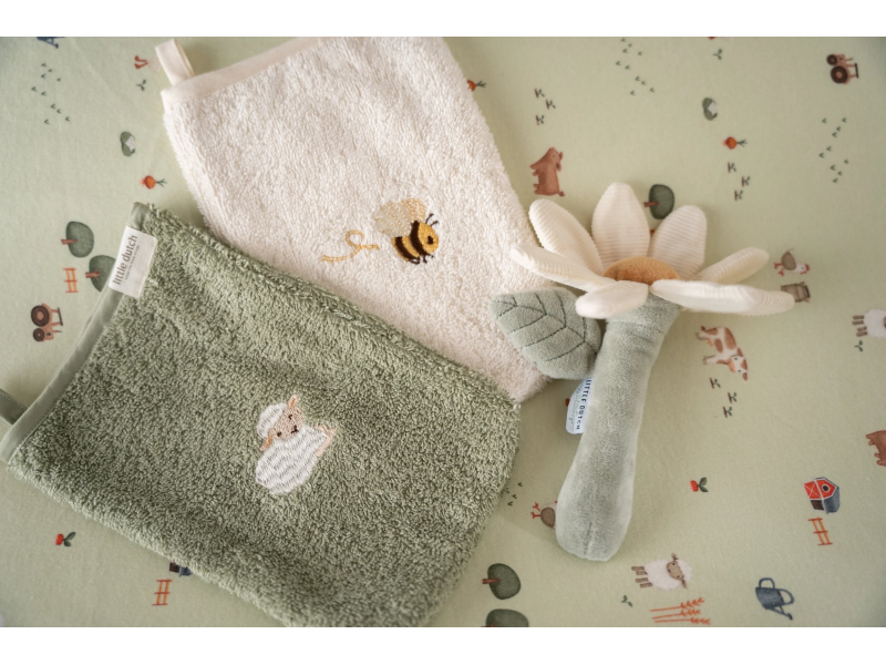 LITTLE DUTCH Žínky s výšivkou 2 ks