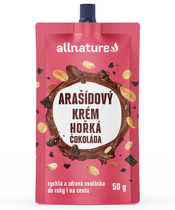 ALLNATURE Arašídový krém s hořkou čokoládou - 50 g