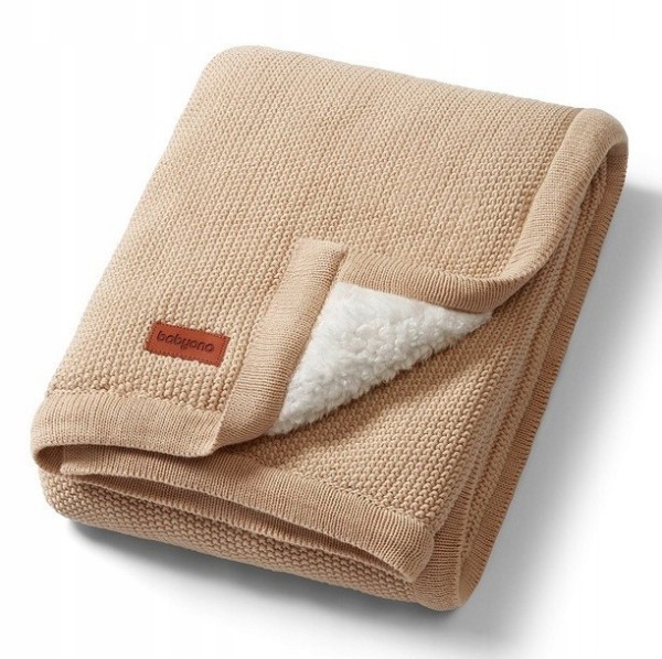 BABYONO Dětská bavlněná deka se zateplením 75x100cm - béžová