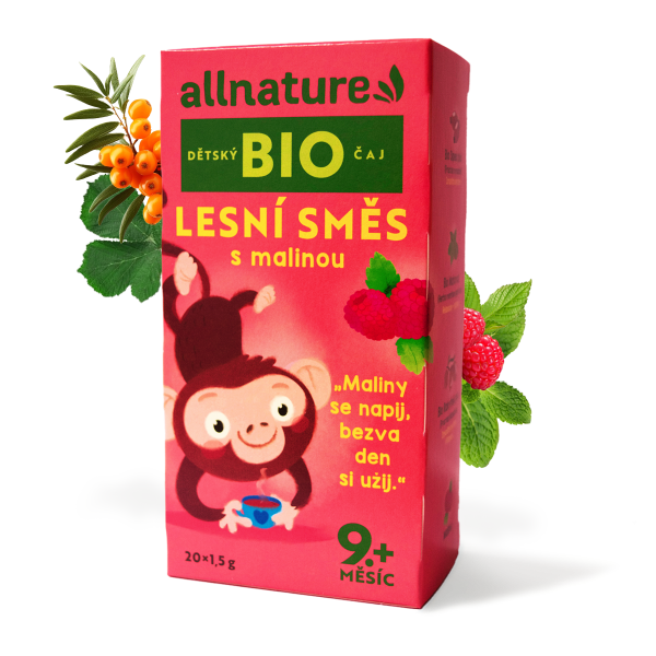 Allnature BIO Dětský čaj Lesní směs s malinou 20x1,5 g