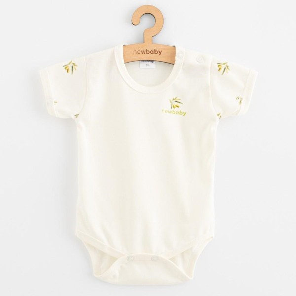 NEW BABY Kojenecké body s krátkým rukávem z organické bavlny Olivy - vel. 80