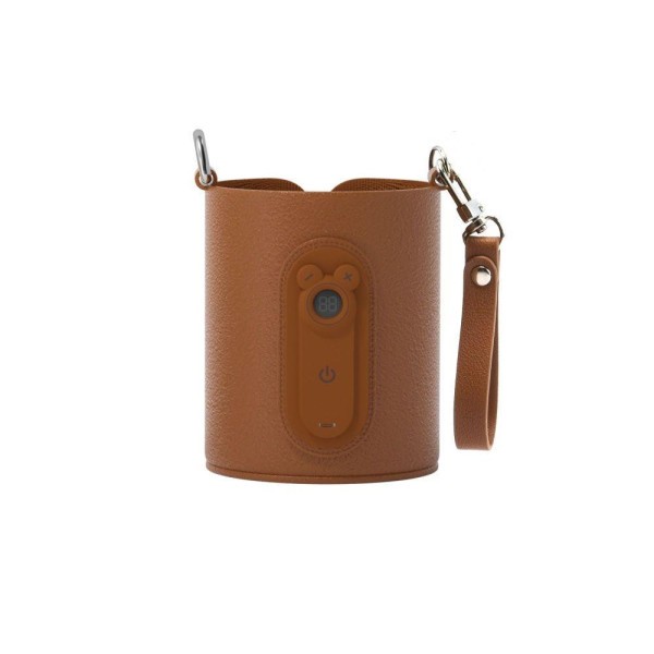 KIDNORT Ohřívač kojeneckých lahví Varm - Přenosný - hnědý