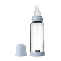 BIBS antikoliková skleněná lahev se silikonovým dudlíkem 240ml