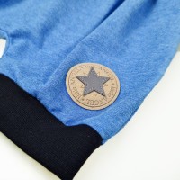 LITTLE ANGEL Šortky tenké harémky Outlast® - modrý melír