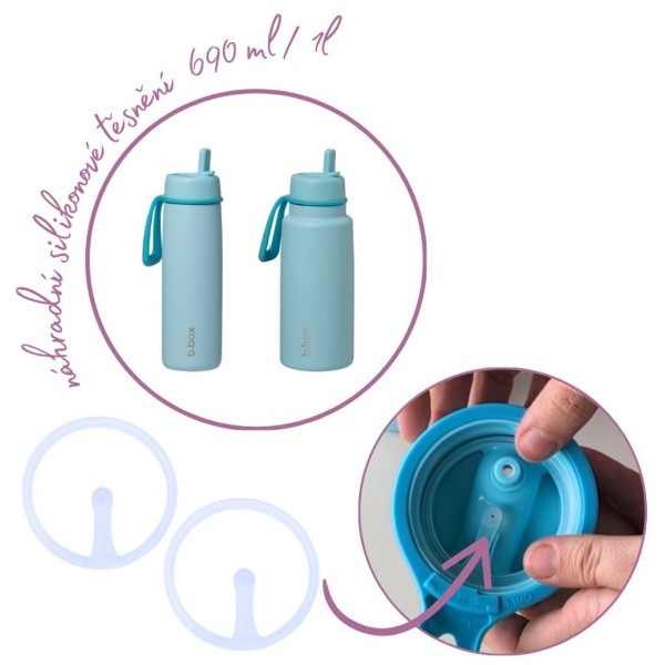 B.BOX Náhradní silikonové těsnění k Nerezové termolahvi - 2ks - silikonové těsnění k Nerezové termolahvi - 2ks