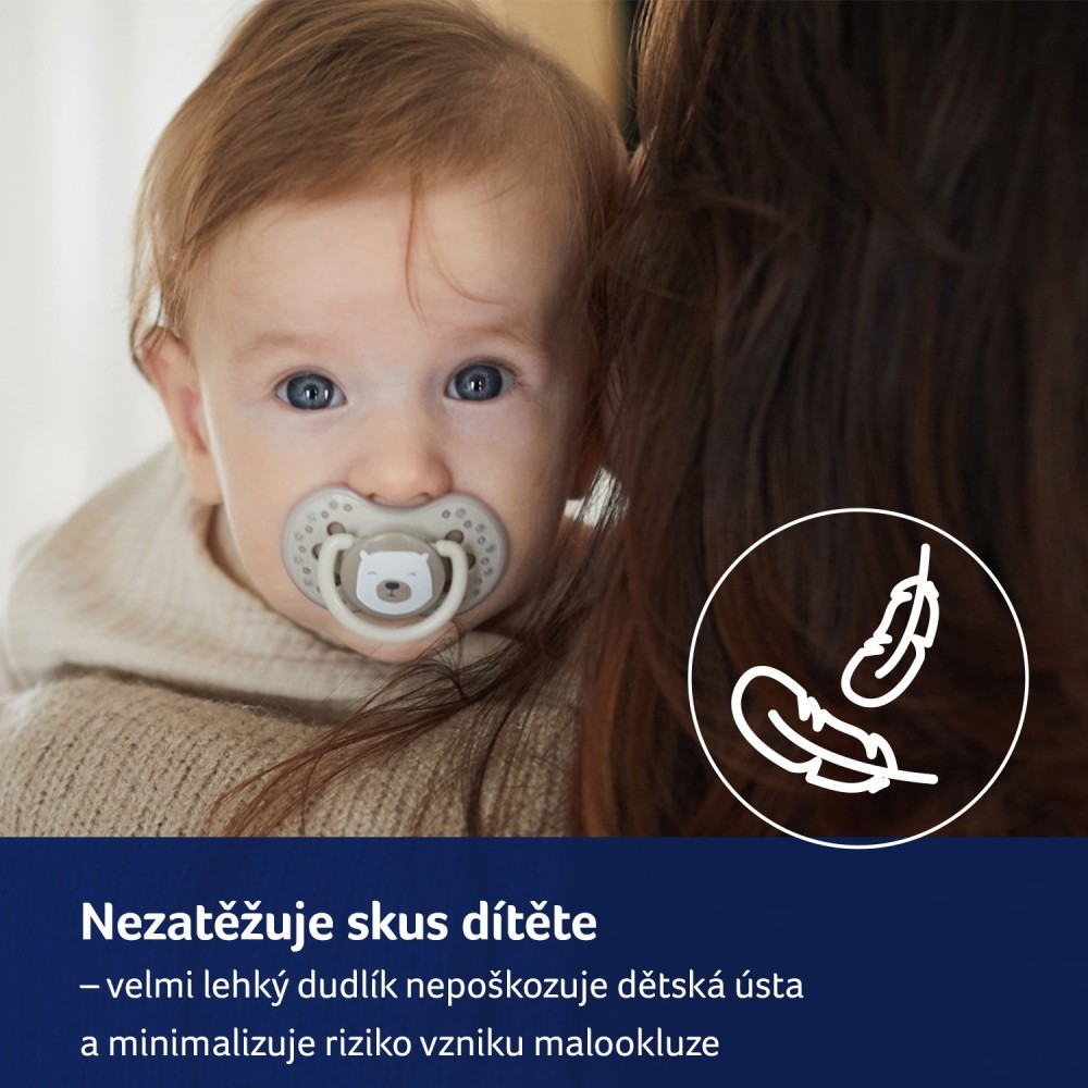 LOVI Dudlík svítící silikonový dynamický BUDDY BEAR 0-6m 2ks