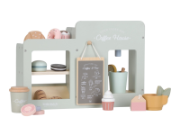 LITTLE DUTCH Kávovar dřevěný velký s příslušenstvím Coffee House