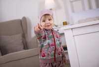 LITTLE ANGEL Mikina hřejivá rozepínací - muchomůrky