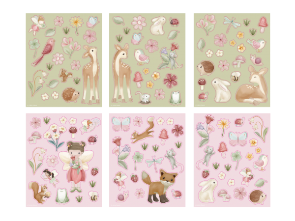 LITTLE DUTCH Sada se samolepkami Fairy Garden - Fairy Garden