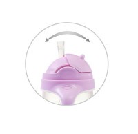 BABYONO Hrnek učicí s brčkem 6m+